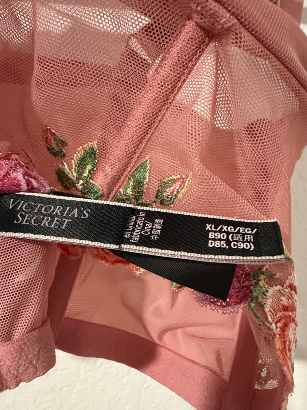 Victoria's Secret Pink Floral Longline Lace Bustier - Picture 5 of 6